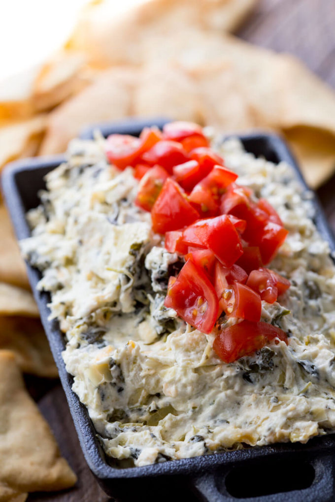 Spinach Artichoke Dip - Crockpot or Oven Baked