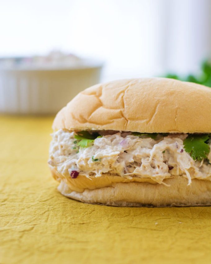 Tex Mex Chicken Salad, easy chicken salad sandwich 