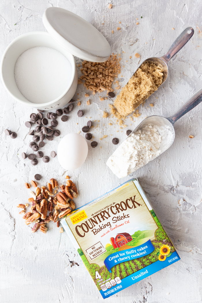 Ingredients for Toffee Pecan Shortbread Cookies