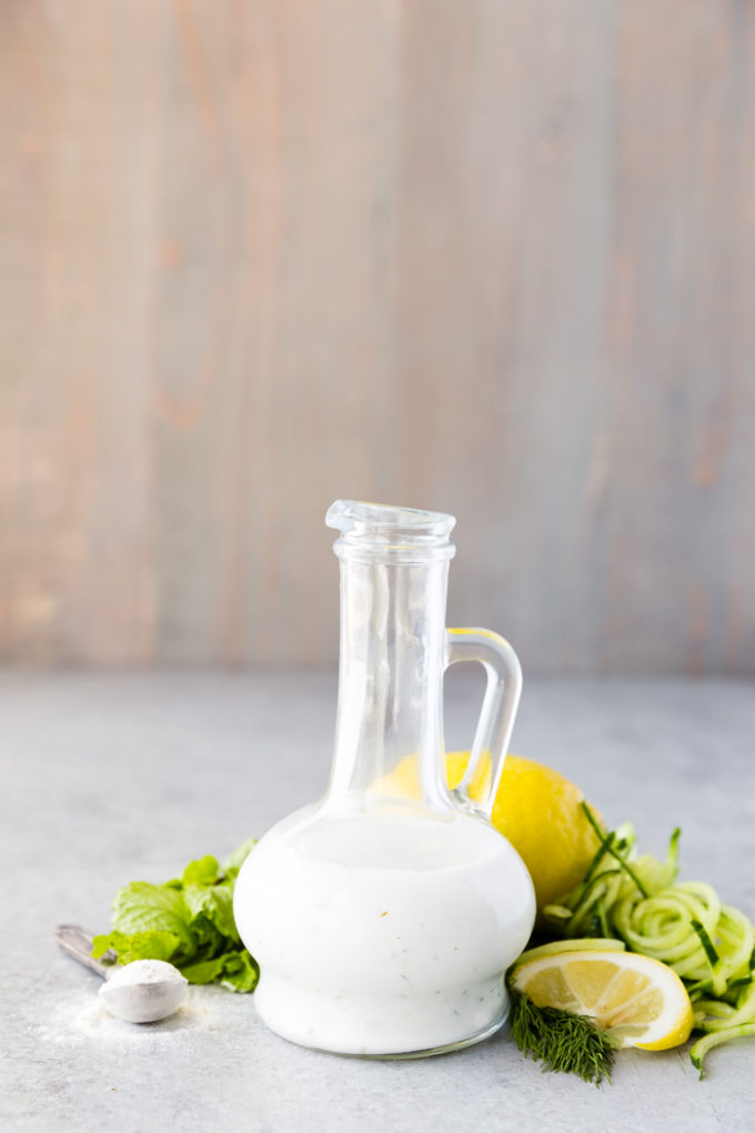 Tzatziki Ranch dressing, a greek inspired ranch dressing