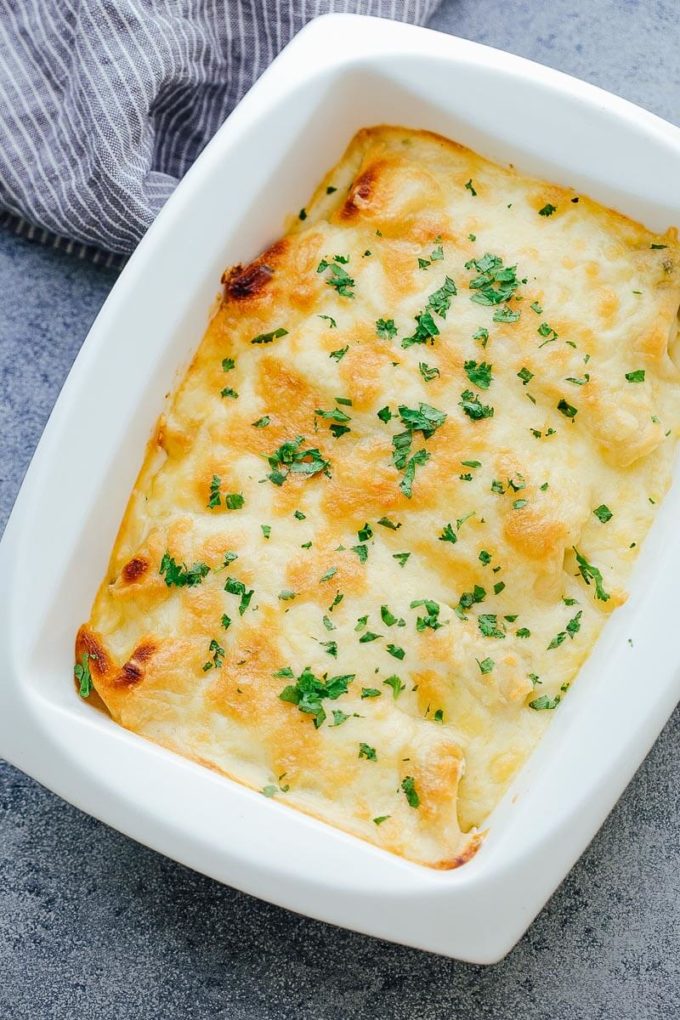 Zesty White Chicken Enchiladas