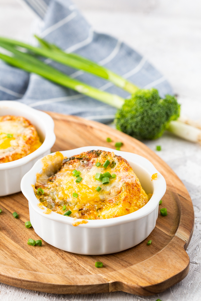 Air fryer egg cups stuffed with veggies