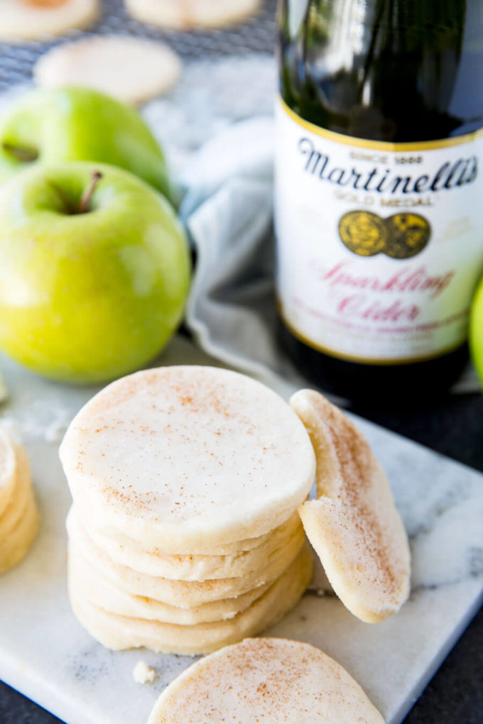 Apple Glazed Shortbread Cookies