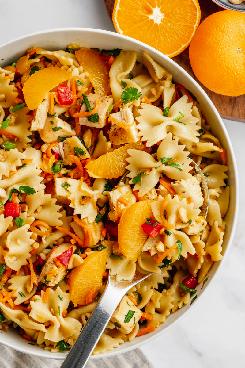 Meal Prep Sesame Chicken Pasta Salad - Sweet Peas and Saffron