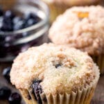 Easy to bake blueberry muffins with streusel topping