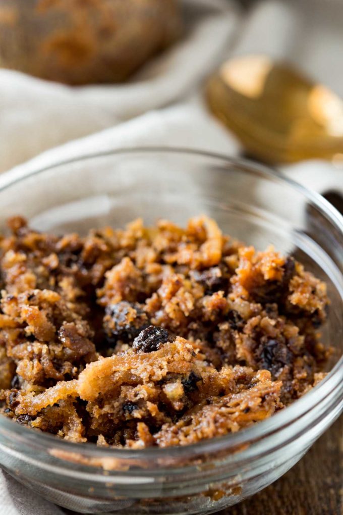 Carrot pudding without the dipping sauce