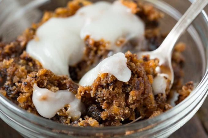 Carrot pudding made from grandma's recipe