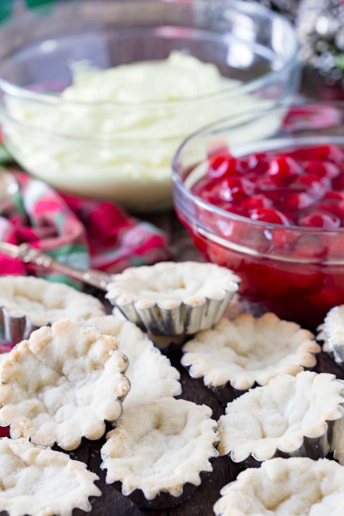 Cherry Cheesecake Tarts are a quick and easy Christmas dessert