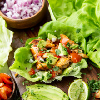 Chicken taco lettuce wraps