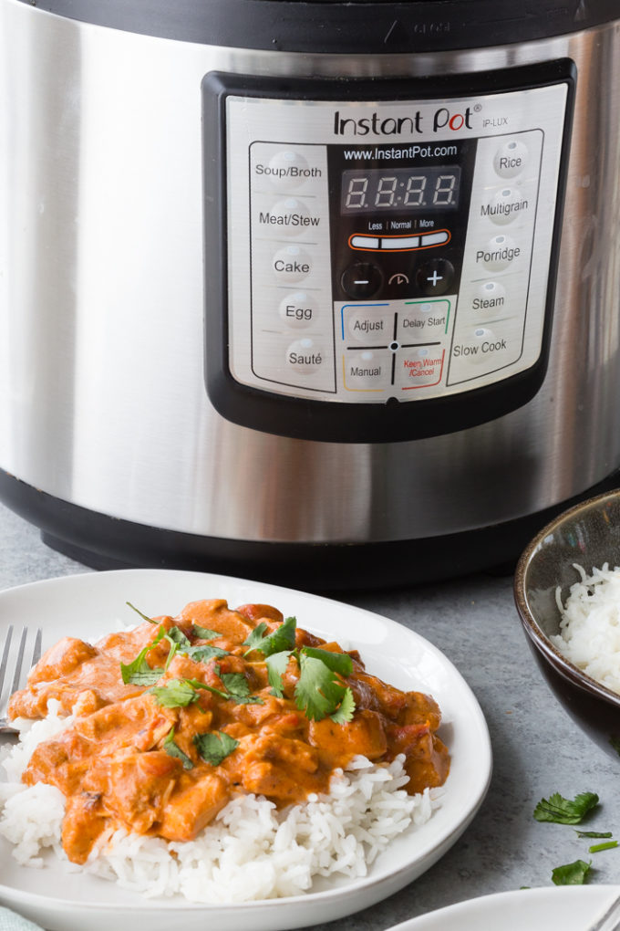 Easy instant pot tikka masala with deep rice aroma and flavors