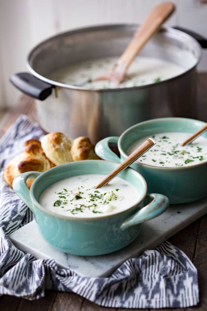 Clam chowder is creamy, chockfull of extras, and unbelievably good.