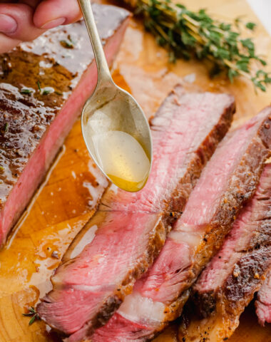 classic ribeye on cutting board