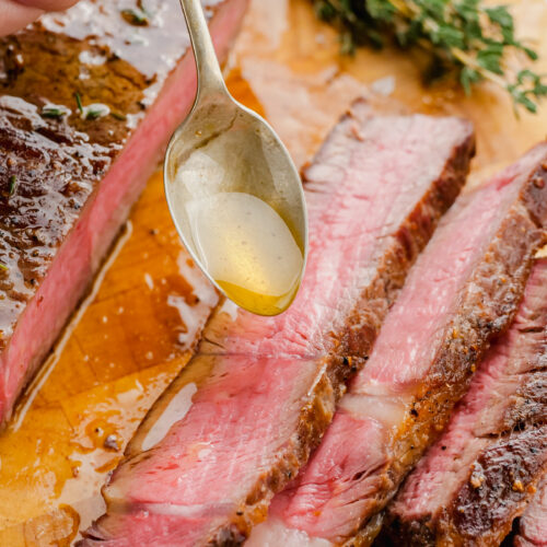 classic ribeye on cutting board