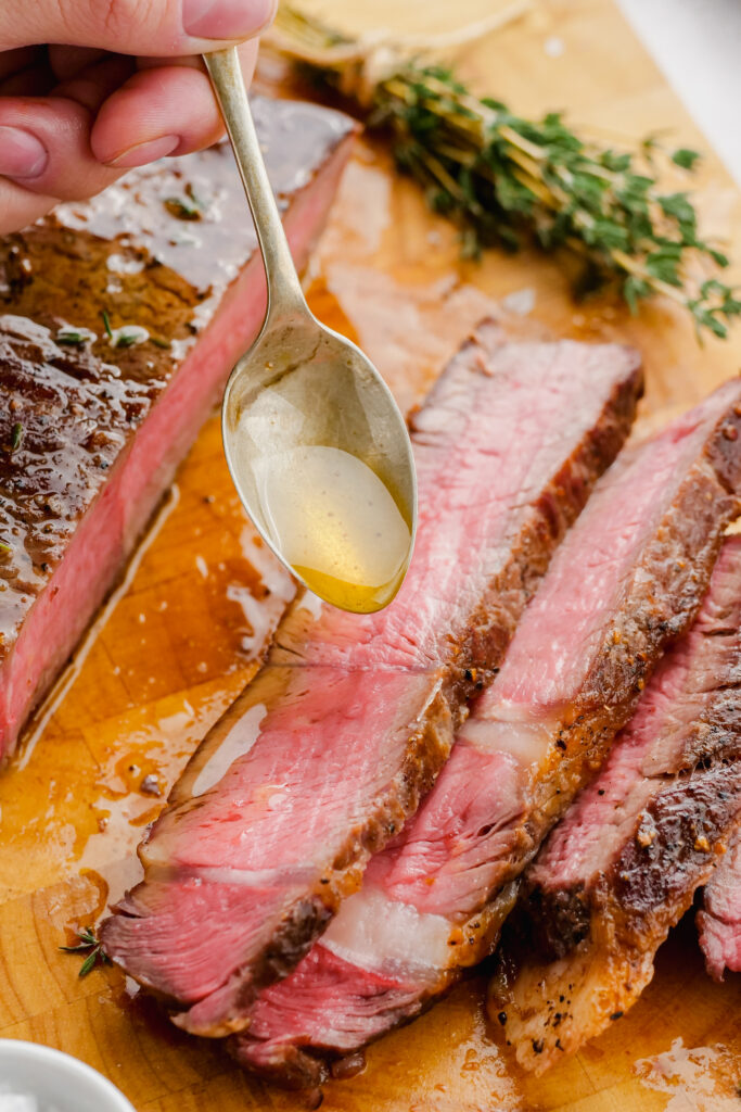 classic ribeye on cutting board