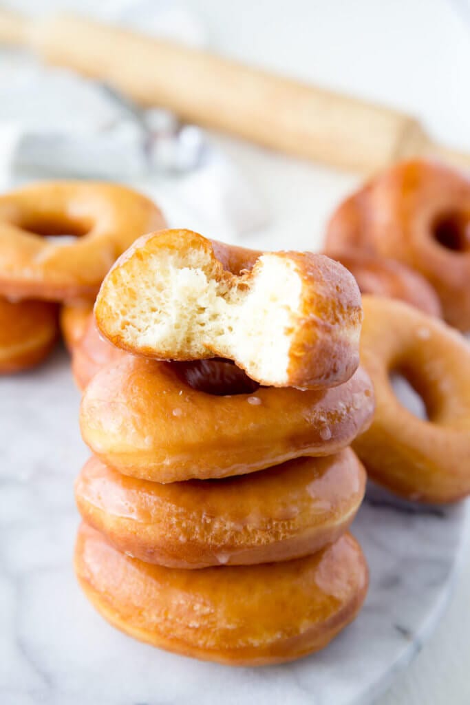 Light and fluffy Krispy Kreme Copy Cat Doughnuts