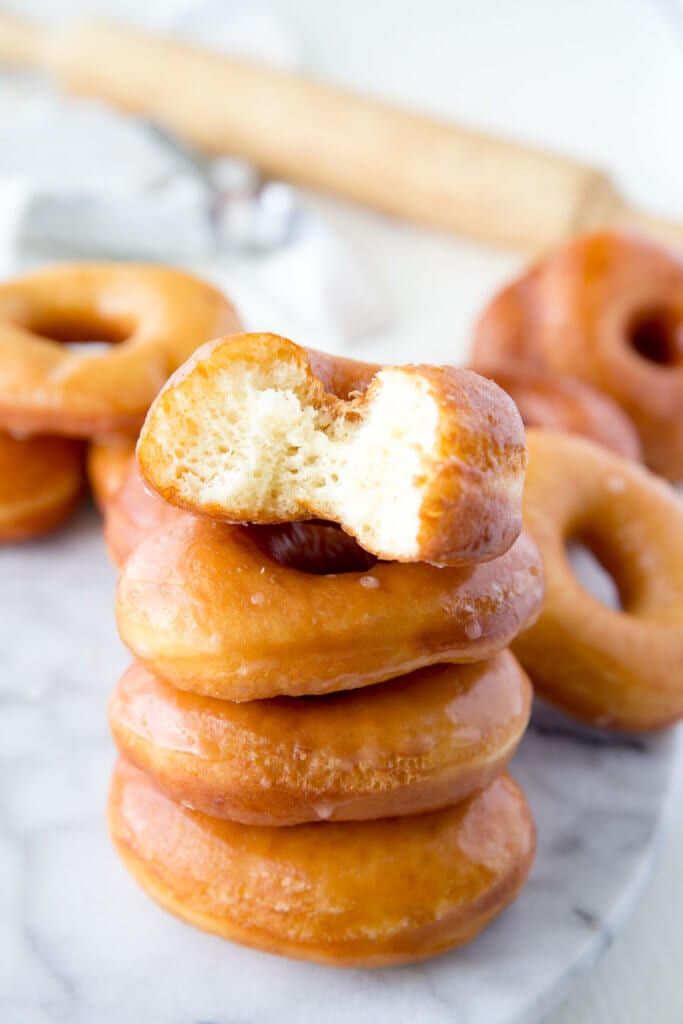 Light and fluffy Krispy Kreme Copy Cat Doughnuts