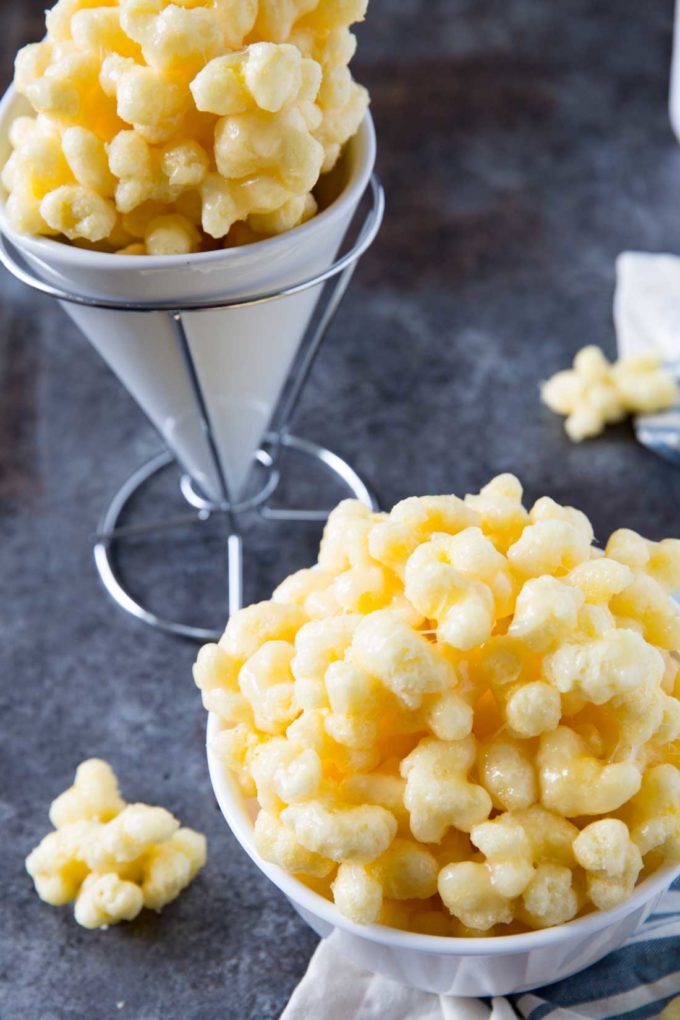 Corn Pops, a caramel popcorn alternative, are a rich and tasty treat that is perfect for snacking.