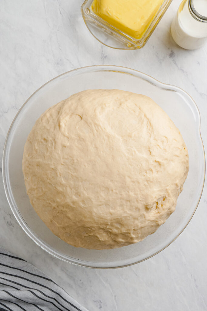 Roll dough once it has doubled in size