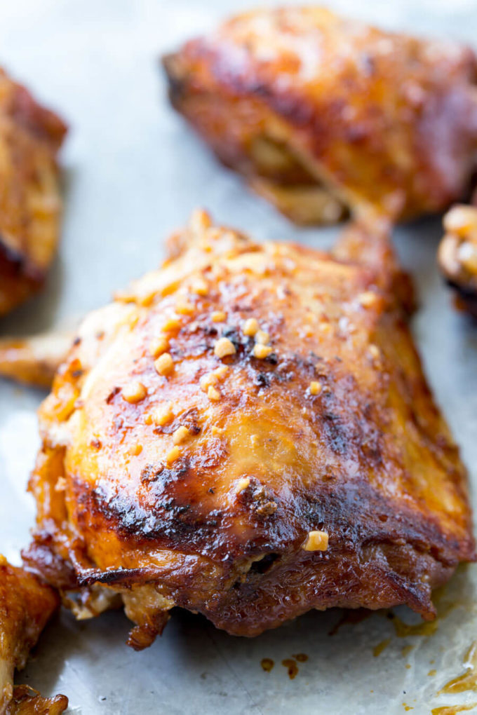 Crockpot Garlic Lime Chicken fully cooked on wax paper.