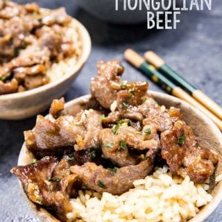 Easy Mongolian Beef that cooks in a wok in minutes