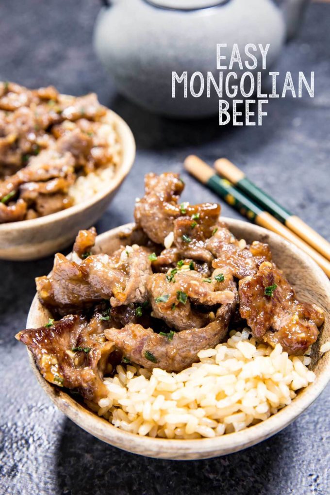 Easy Mongolian Beef is crispy, sticky, easy to make, and features an addictive sauce that is warmly perfumed with asian flavors. It can also be batch prepped ahead of time, to fit nicely into a rotation of favorite meals.