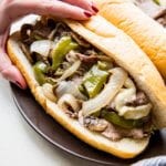 Philly Cheesesteak is easy to make on a sheet pan!