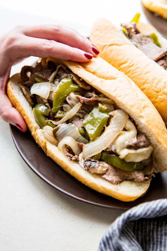 Philly Cheesesteak is easy to make on a sheet pan!