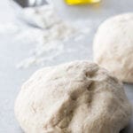 Freezer Pizza Dough, an easy to make pizza dough that can be made ahead and frozen in dough form.