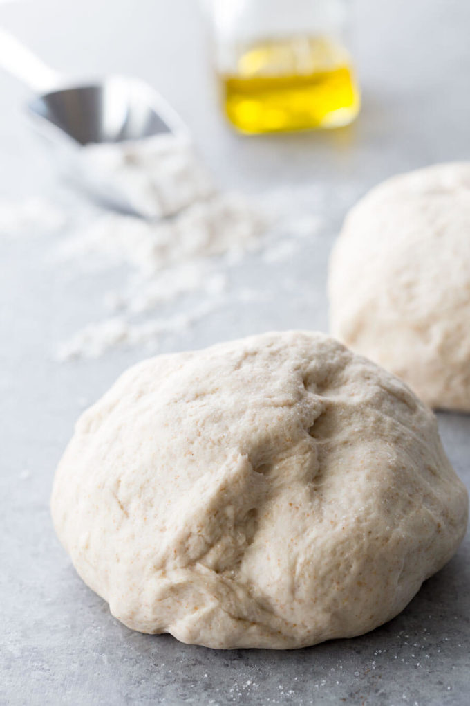 Freezer Pizza Dough, an easy to make pizza dough that can be made ahead and frozen in dough form. 