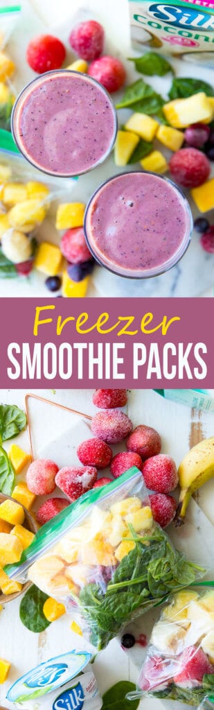 Freezer Smoothie Packs to have ready to go smoothies at a moment's notice. 