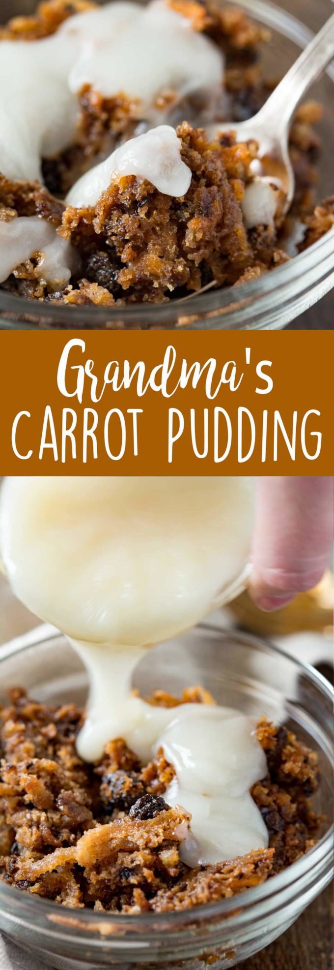 Classic carrot pudding like your grandma used to make