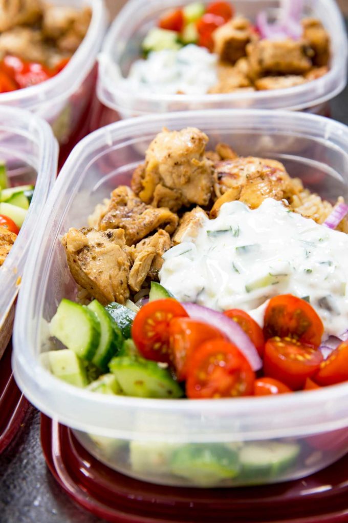 Greek Chicken Bowls (Meal Prep Easy) - Easy Peasy Meals