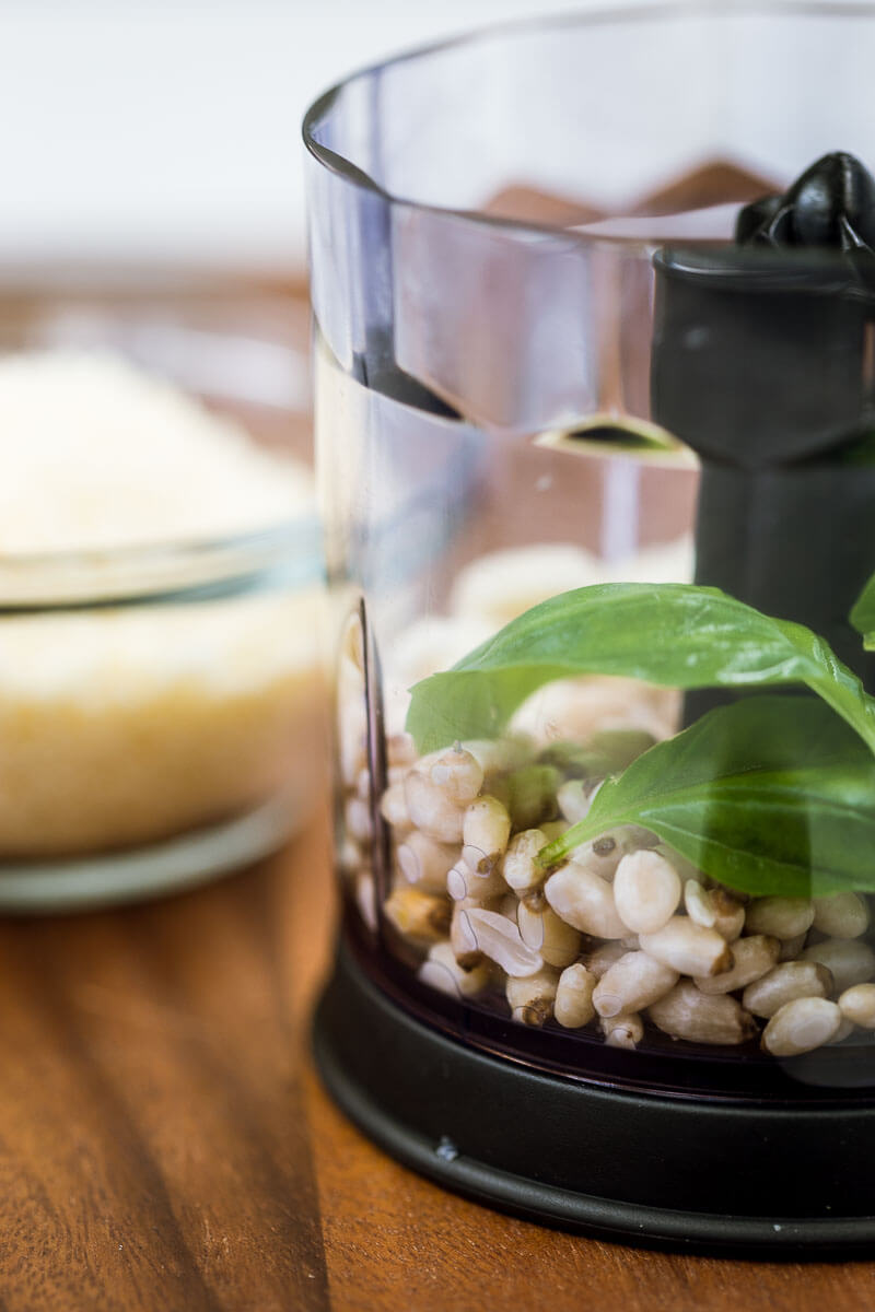 Homemade Basil Pesto - This gorgeous fresh Homemade Basil Pesto is quick and easy to make and packed with classic Italian ingredients. It's so good you'll want to eat it by the spoonful.