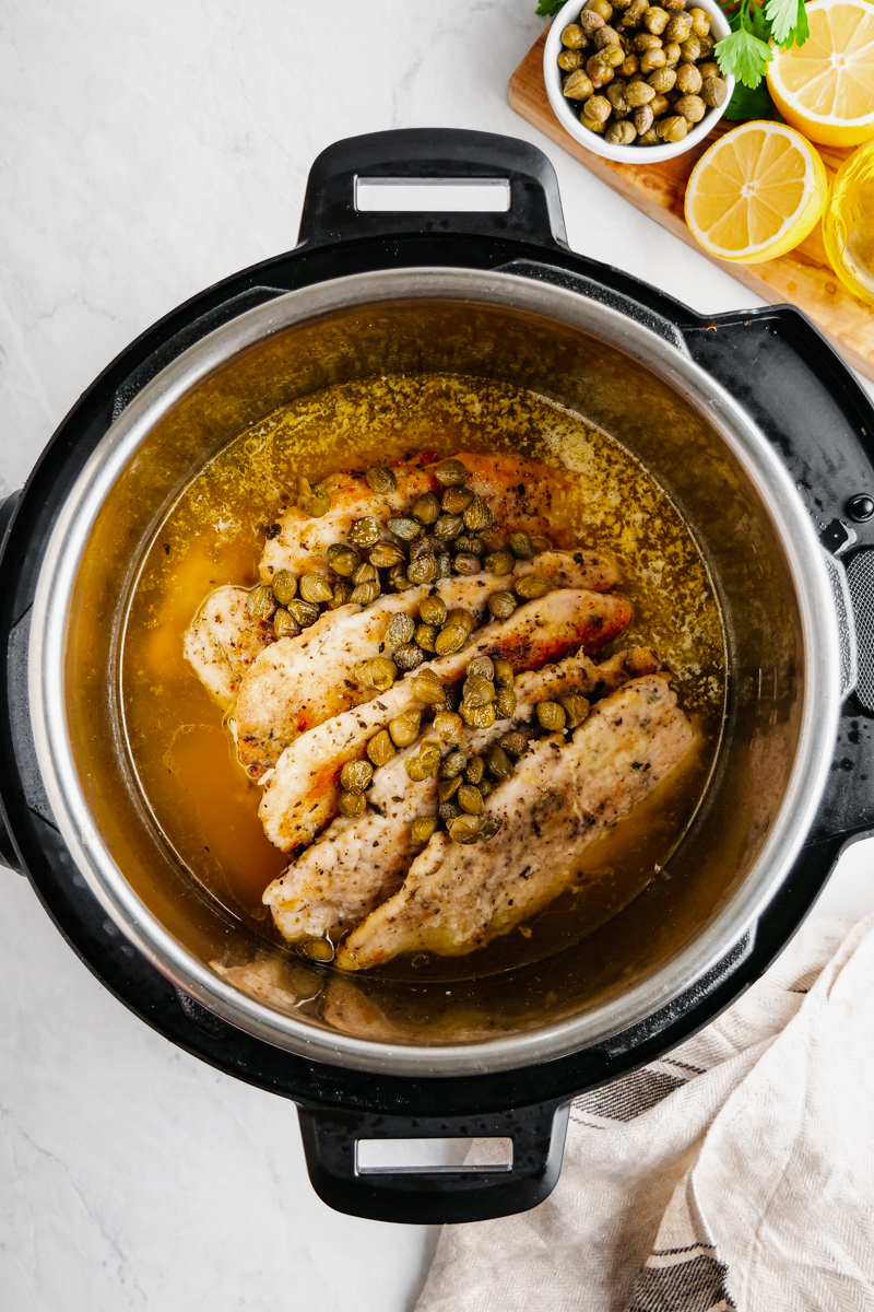 Healthy Instant Pot Chicken Piccata - The Brooklyn Mom