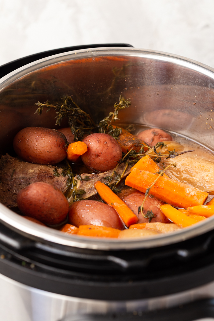 Instant pot pot roast in the instant pot liner