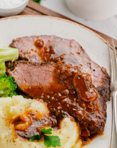 Instant pot sirloin roast with mushroom sauce