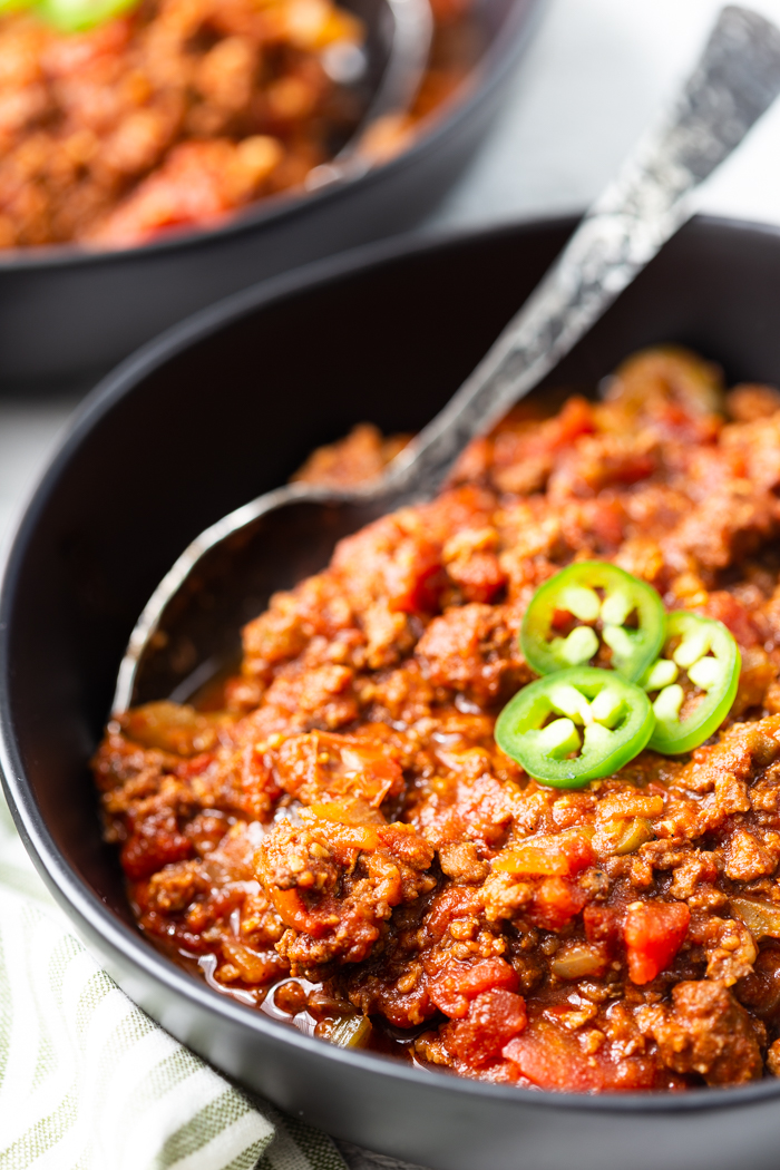 Low carb (beanless) chili