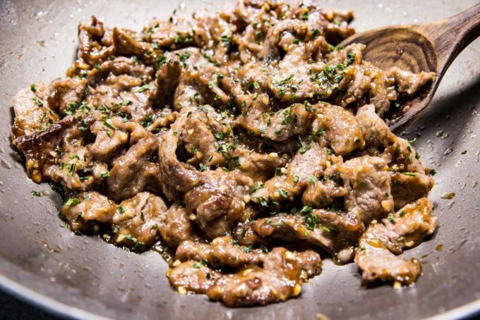 Easy Mongolian Beef is crispy, sticky, easy to make, and features an addictive sauce that is warmly perfumed with asian flavors. It can also be batch prepped ahead of time, to fit nicely into a rotation of favorite meals.