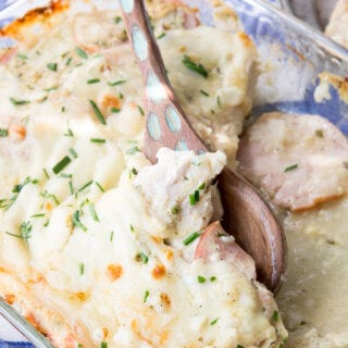 Monte Cristo or Monte Carlo chicken in a casserole