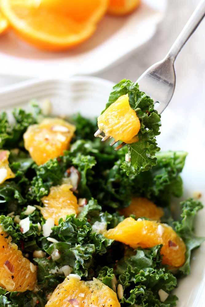 A navel orange kale salad perfect for summer dining