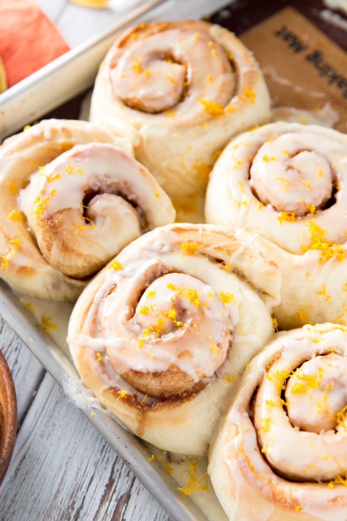 Orange sweet rolls are fluffy soft, and come together in just 90 minutes