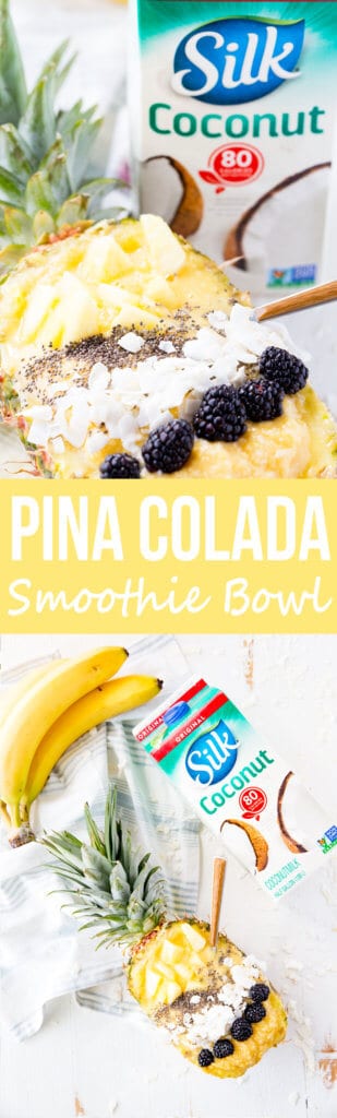 Pina Colada Smoothie Bowl. This coconut mango smoothie bowl offers a refreshing smoothie with a creamy undertone and tropical feel, bursting with mango, pineapple, and coconut flavor. Coconut milk, pineapple, mango, and coconut flakes make this a creamy, smooth, delicious breakfast or treat!