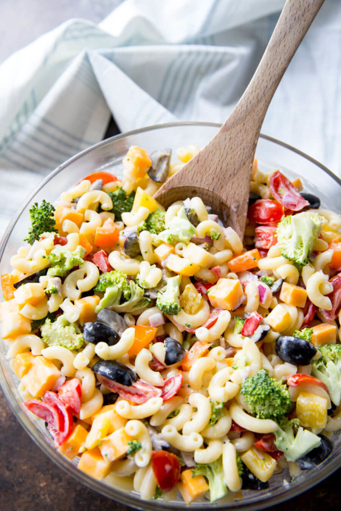 Rainbow Macaroni salad