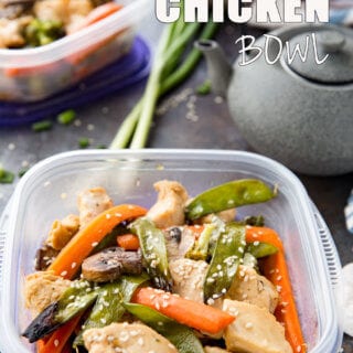 Teriyaki Chicken Bowls made for meal prep