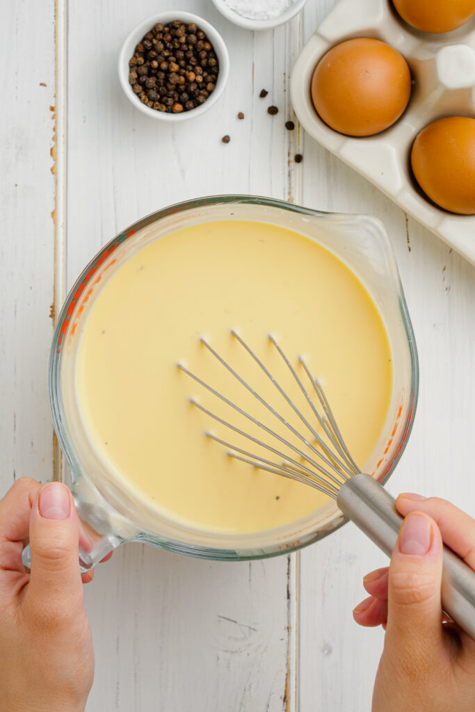 Egg mixture for breakfast strata