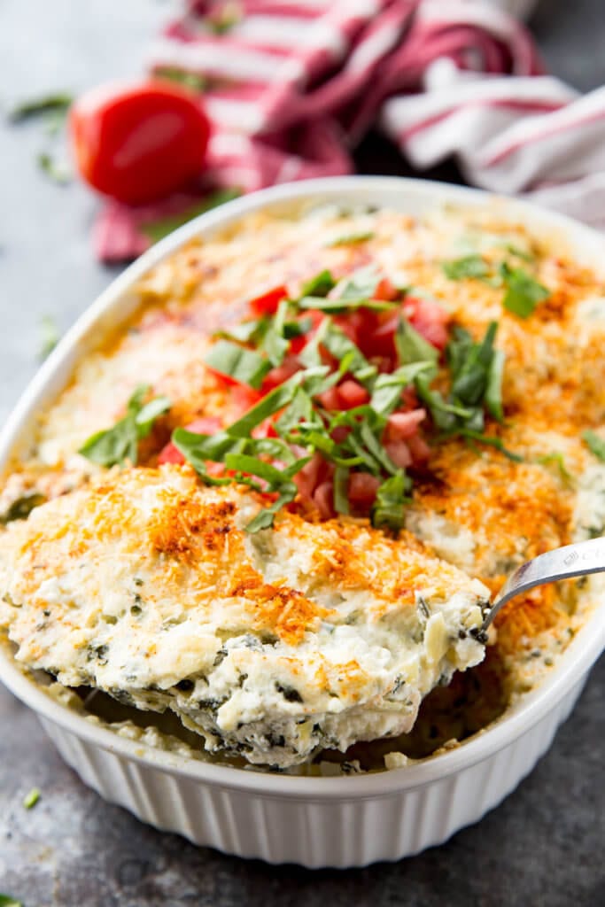 Easy Spinach Artichoke Baked Chicken