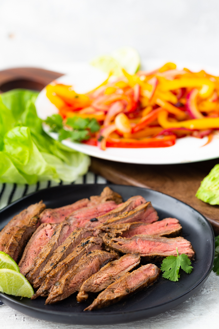 ingredients for steak fajita lettuce wraps