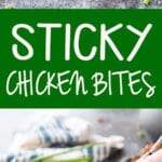Easy to make, delicious, oven baked sticky chicken bites
