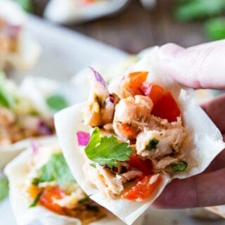 A perfect appetizer: Thai tuna Wonton Cups!