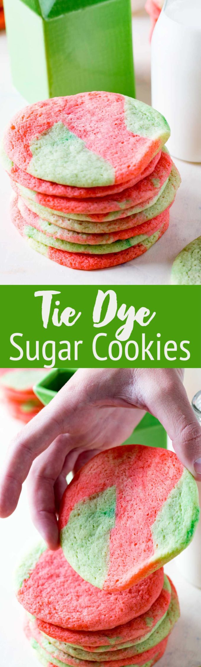 Tie Dye Sugar Cookies are a fun twist on a classic sugar cookie that can be customized for the holiday. 